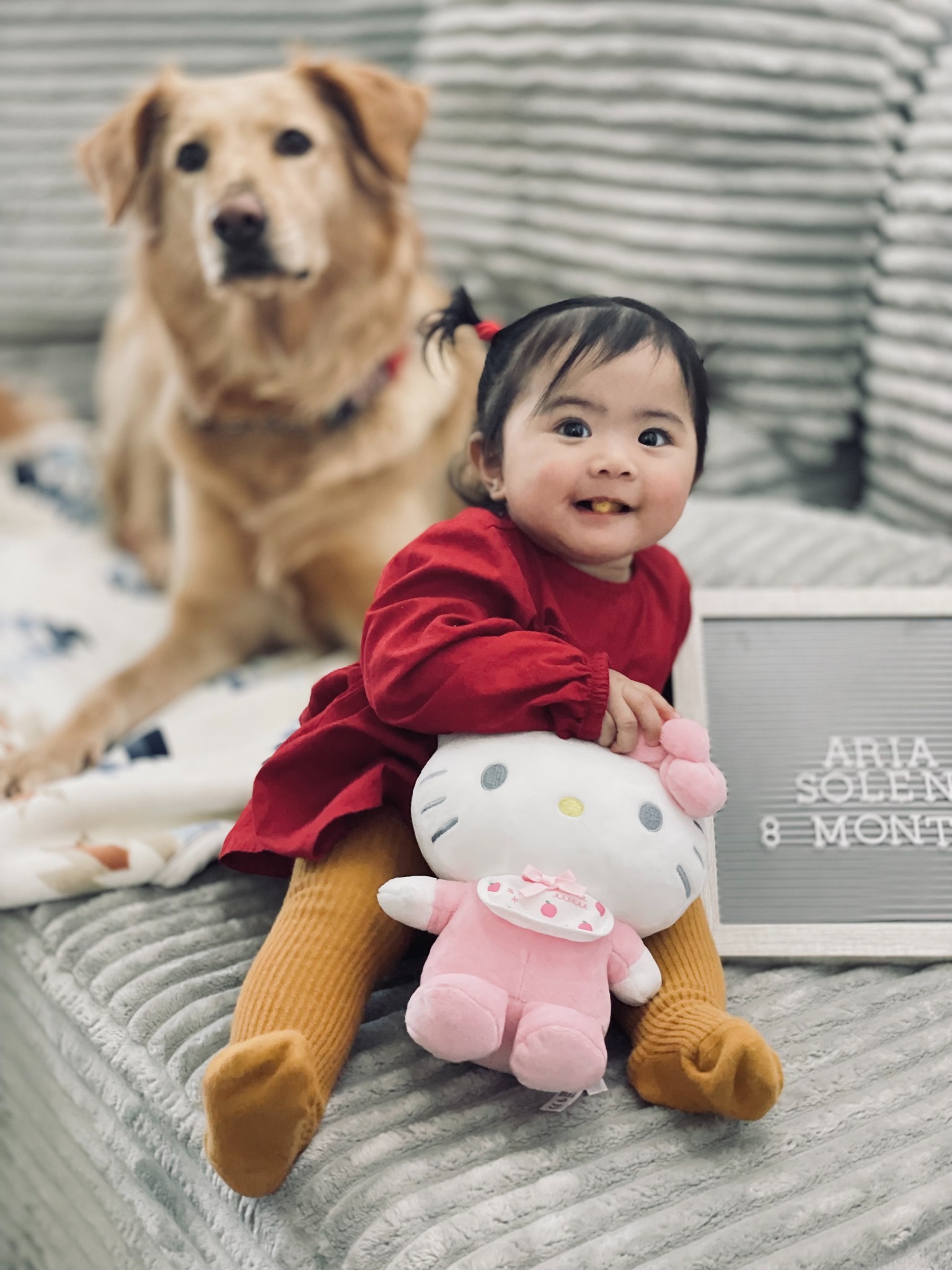 Non-stop giggles at eight months